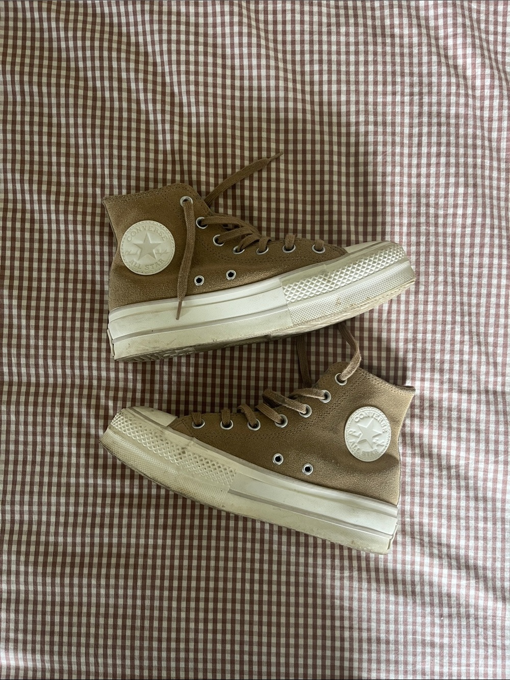 Converse High Top Sneakers platform suede